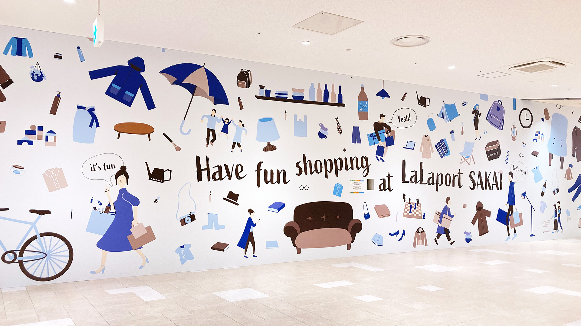 【商業施設】空きテナント仮囲い装飾